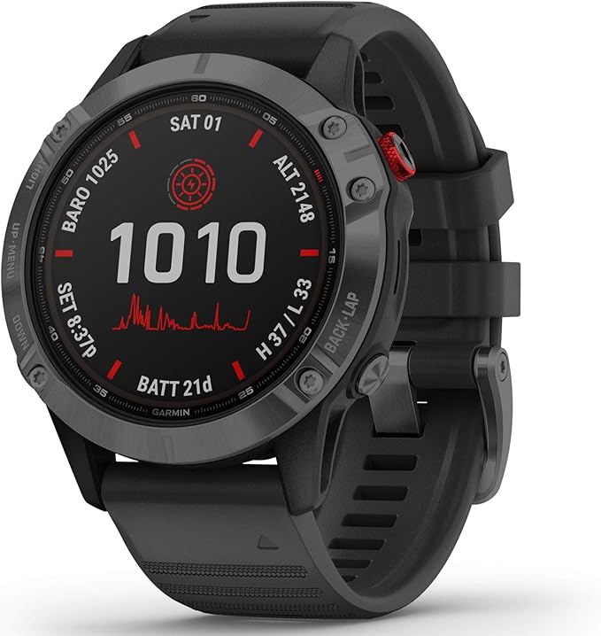 Garmin fēnix 6 Pro Solar, Reloj GPS Multideporte con energía Solar, características y Datos de Entrenamiento avanzado 010-02410-15