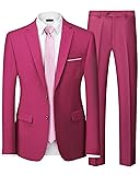 Hihawk Men's 2 Piece Slim Fit Suit with Stretch