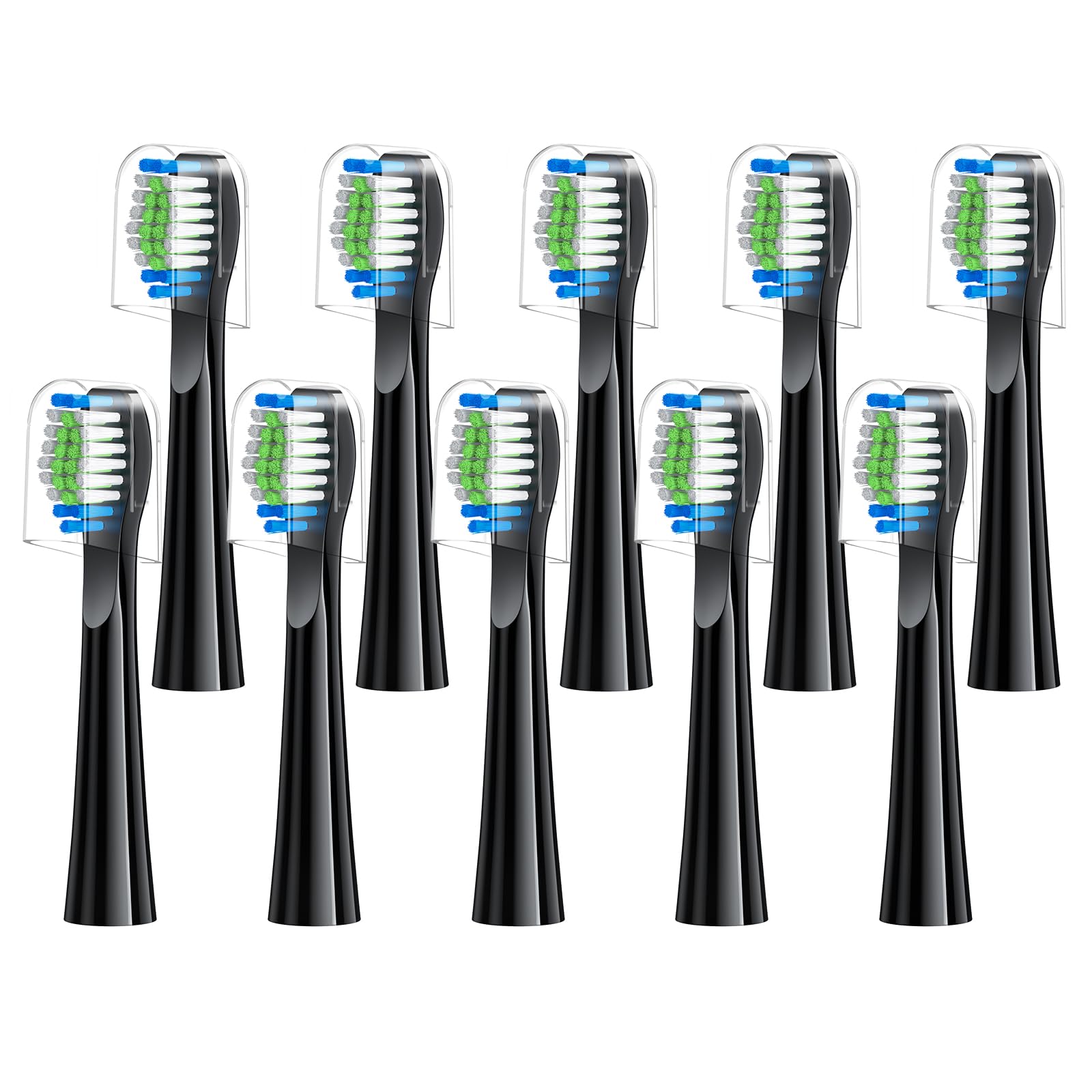 Photo 1 of Harobey Replacement Toothbrush Heads 10 Pack Compatible with Bitvae Daily D2 Rechargeable Toothbrush, for D2 Toothbrush Heads Refills, Black