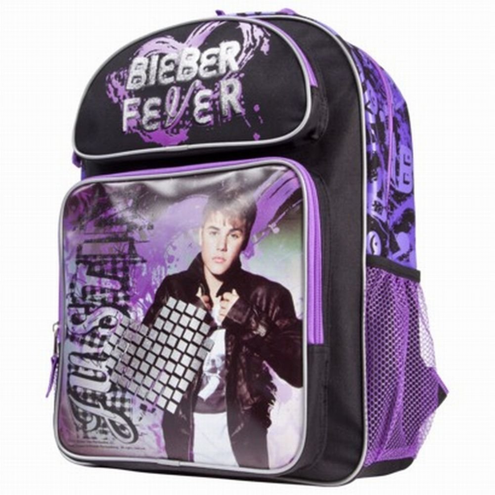 Justin Bieber Medium Size Backpack with Side Mesh Pocket