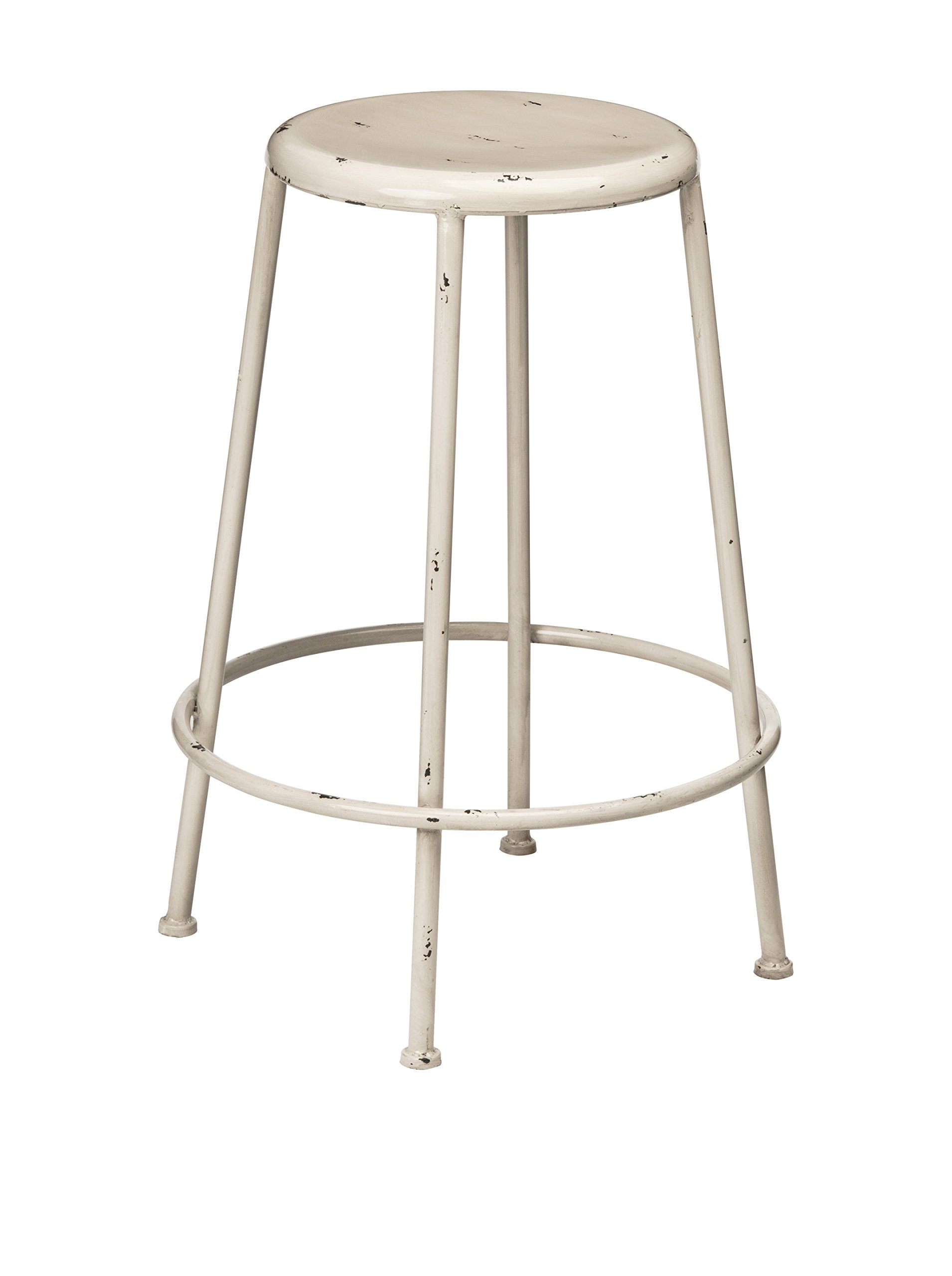 Premier Housewares Artisan Stool, 70 x 50 x 50 cm, Cream
