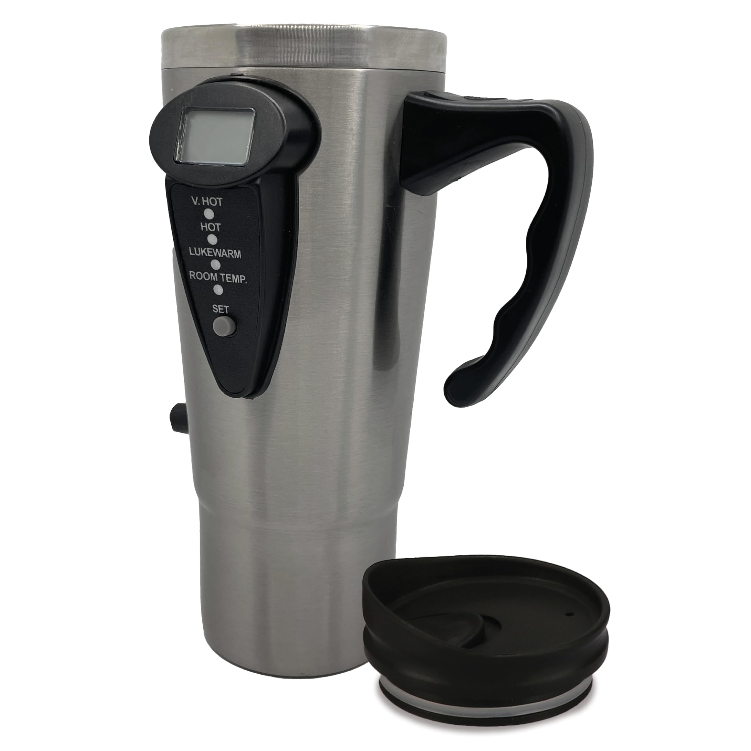 InGenious Heated Travel Mug Four Level Heat Settings and 12V Car Lighter Adaptor