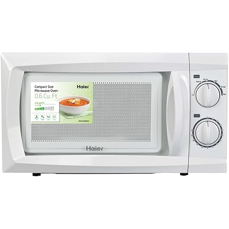 Haier 0.6 Cu. Ft. 600W 16.99L 600W Blanco - Microondas (16,99 L ...