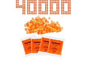 TANSAR Gel Ball Blaster Ammo Refill(7-8 mm,4 Pack,10000 Pieces Per Pack), Gel Splatter Blaster Splat Bullets, Compatible with Gel Ball Blaster, Orange Colour, for Ages 14+