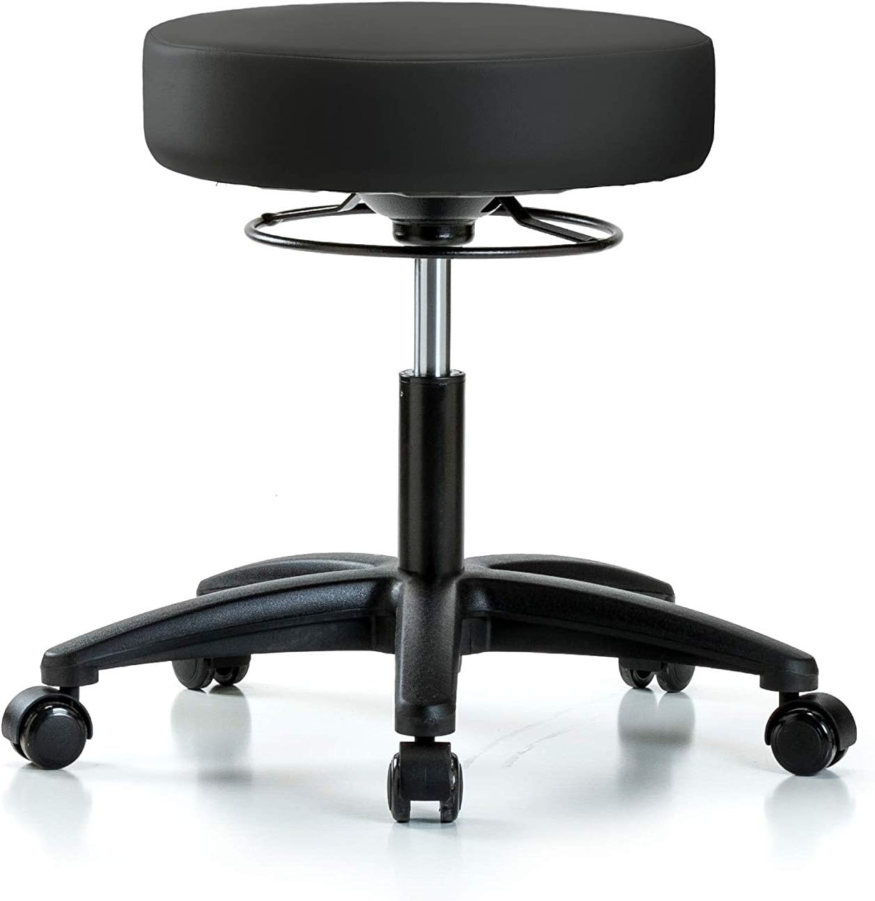 Desk Height Black Vinyl Stool