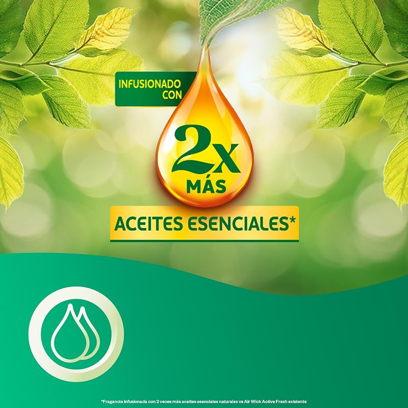 Active Fresh Automatic Spray Sem Aerossol - ambientador caseiro neutralizador de odores com fragrância Nenuco, 2 vezes mais óleos essenciais - Recarga (228ml), até 70 dias de duração