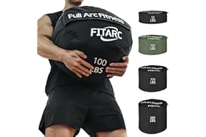 Fitarc Sandbag Workout Bag,Sand Bags for Weight Training,Sandbags for Fitness,Sandbags for Weight Training,Round Sandbag,Cross-Training & Exercise, Sand Not Included