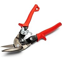 Crescent Wiss 9-1/4" Metalmaster Offset Straight and Left Cut Aviation Snips - M6R , Red