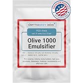 Olive 1000 Emulsifier, Cetearyl Olivate, Sorbitan Olivate 1000 Plant-Based Emulsifier Wax ECOCERT COSMOS Validated PEG-free self-emulsifying for DIY Skincare, Haircare Applications (4 oz)
