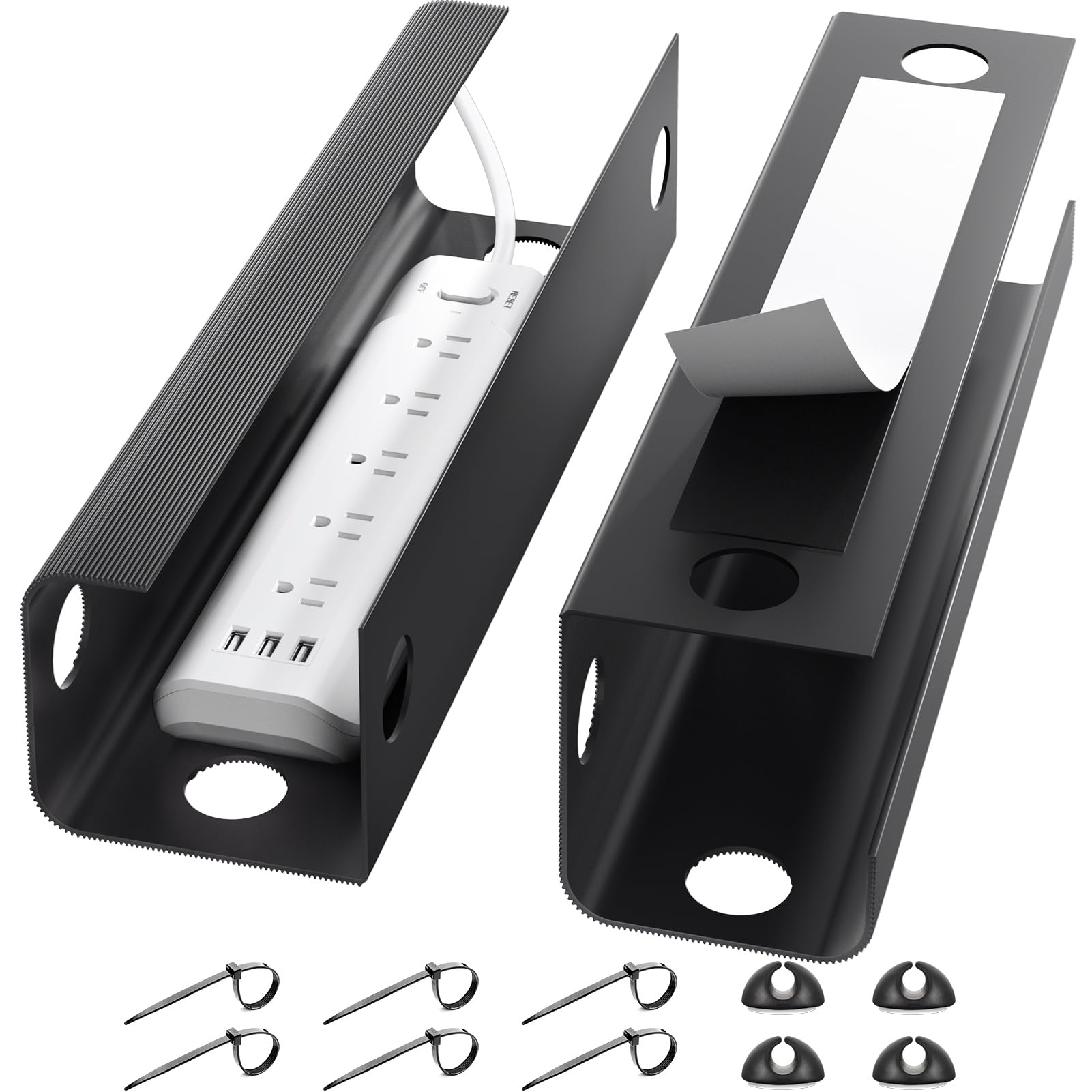 Mua 2 Pack Cable Management Under Desk, 31.5 in Under Desk Cable ...