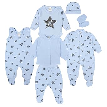 TupTam Baby Bekleidungsset Erstausstattung Sterne 7 teilig
