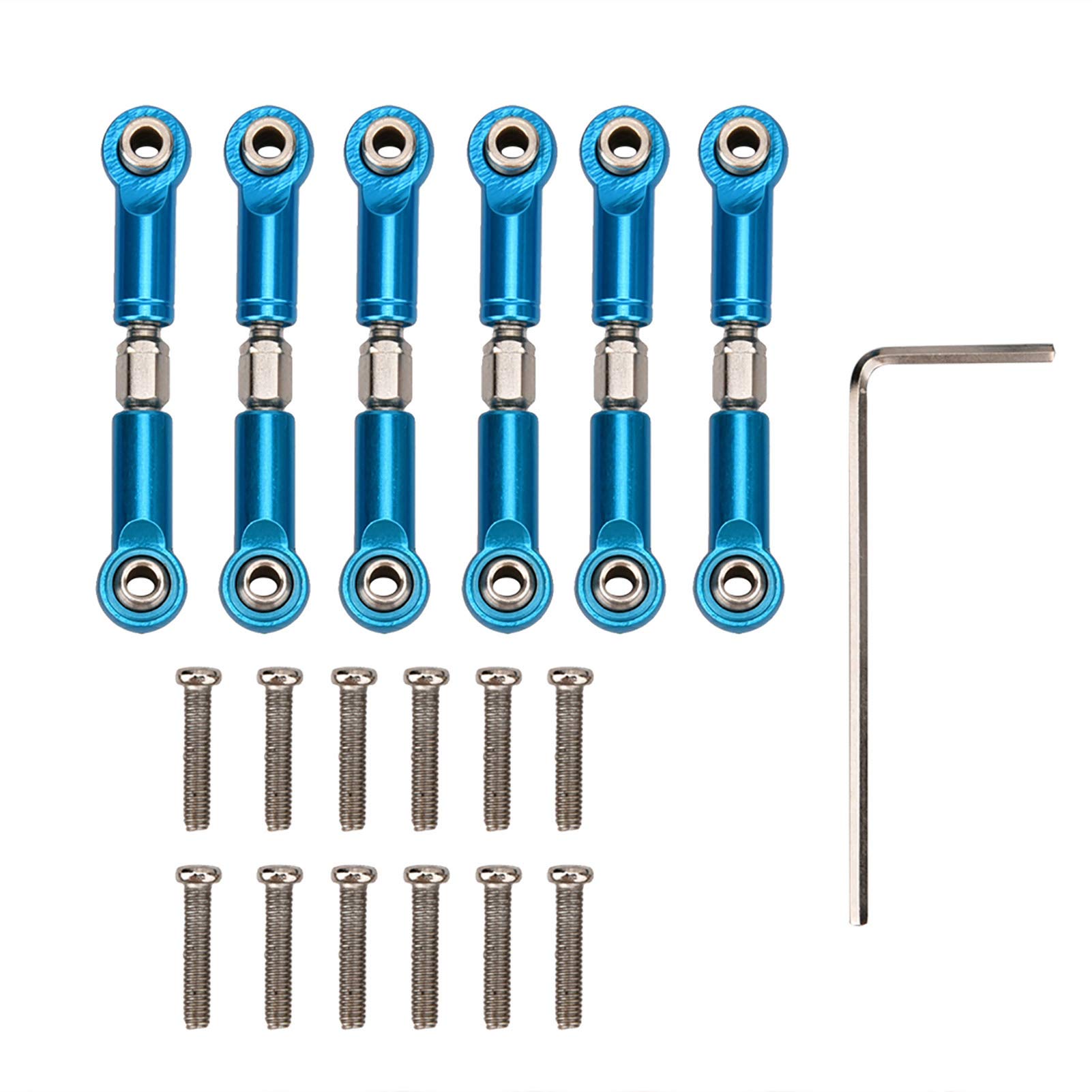 KIMISS RC Truck Upgrade, Linkage Rods Set for A959 Parts Steering Parts Metal Steering Truck Kugelkopf 1 18 Model Car