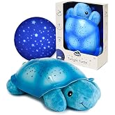 Cloud b Calming Nightlight Star Projector | Gentle Brightness | 3 Colors | 8 Constellations | Auto-Shutoff | Twilight Turtle Blue