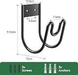 Josmimic Metal Wall Hose Holder 100 110 150 ft Hose Extension Cord Holder view 7