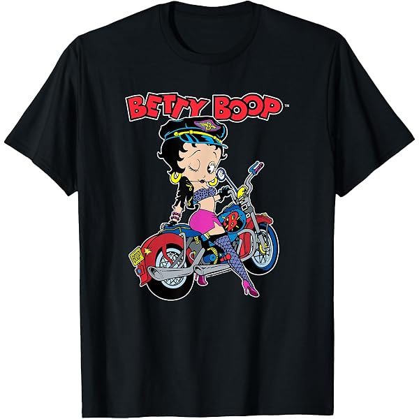 Amazon.com: Betty Boop Motorcycle Club T-Shirt : Clothing, Shoes