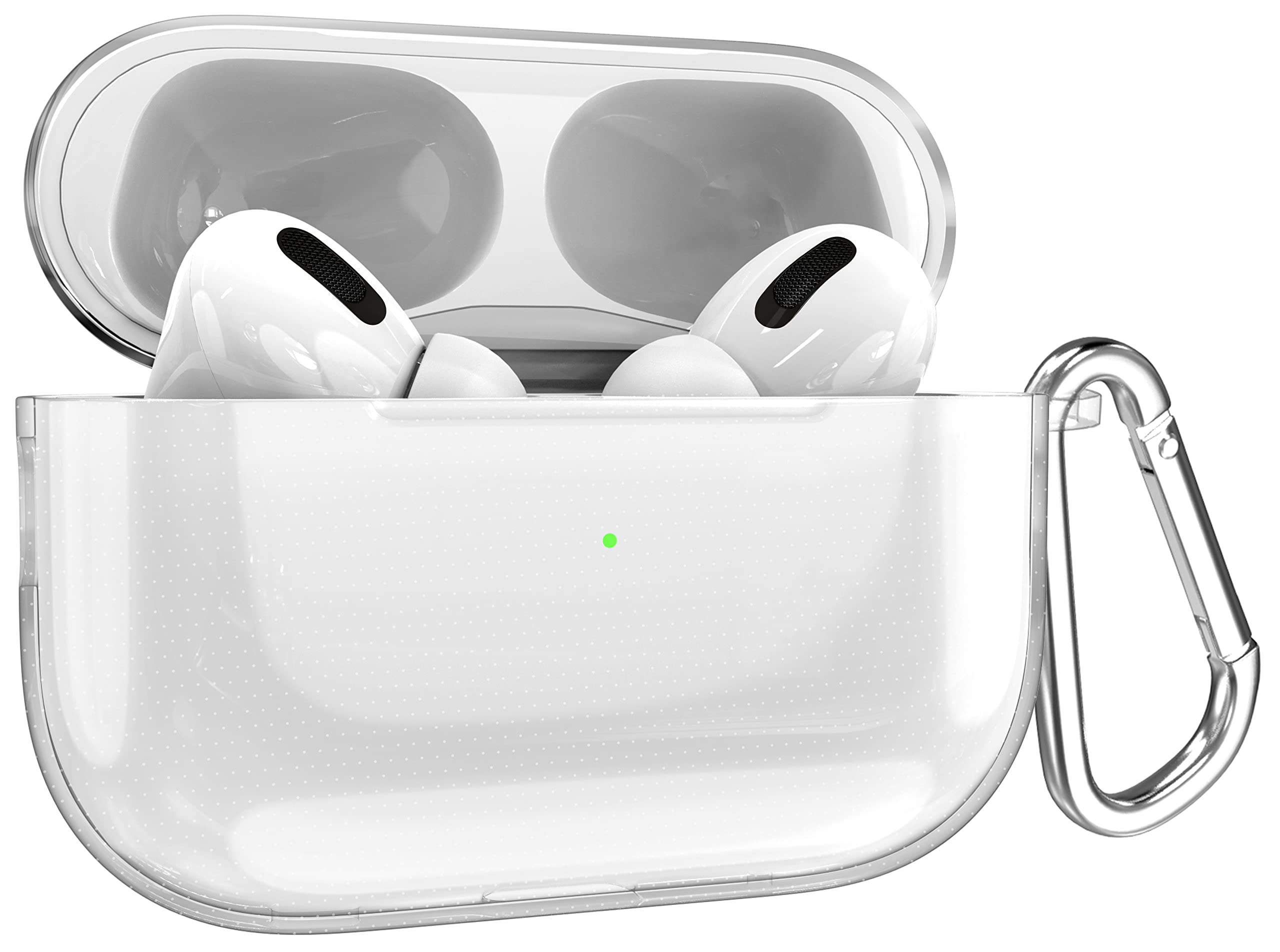 MyGadget Silicone Case compatible with Apple Airpods Pro 1st Generation - Anti-Slip & Shockproof Cover for Bluetooth Earphones - Skin in Transparent