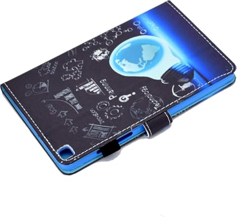 Changjin - Funda para Samsung Galaxy Tab S6 Lite de 10,4 pulgadas SM-P610/P615 2020 con ranuras para tarjetas y soporte para dinero en efectivo, piel sintética, multiángulo, función atril Bombilla