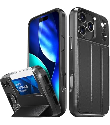 Amazon.com: ENCASED iPhone 14 Pro Max Clear Case with Card Holder