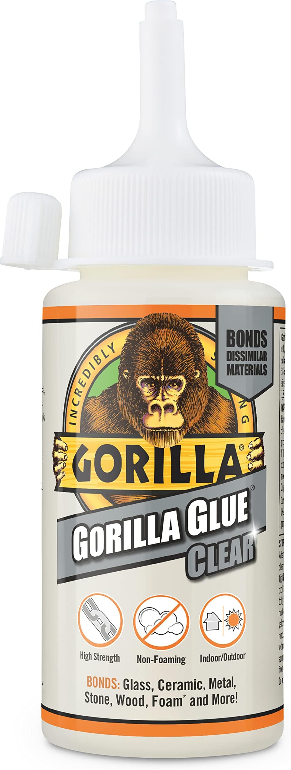 Gorilla Glue Clear 110ml – All Purpose, Crystal Clear, Non-Expanding