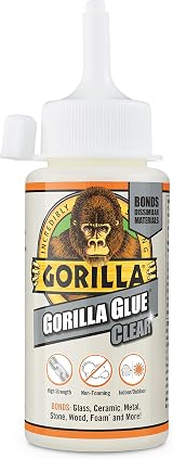 Gorilla Glue Clear 110ml – All Purpose, Crystal Clear, Non-Expanding