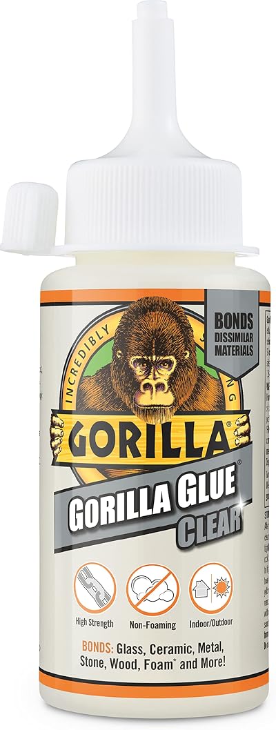 Gorilla Glue Clear 110ml – All Purpose, Crystal Clear, Non-Expanding
