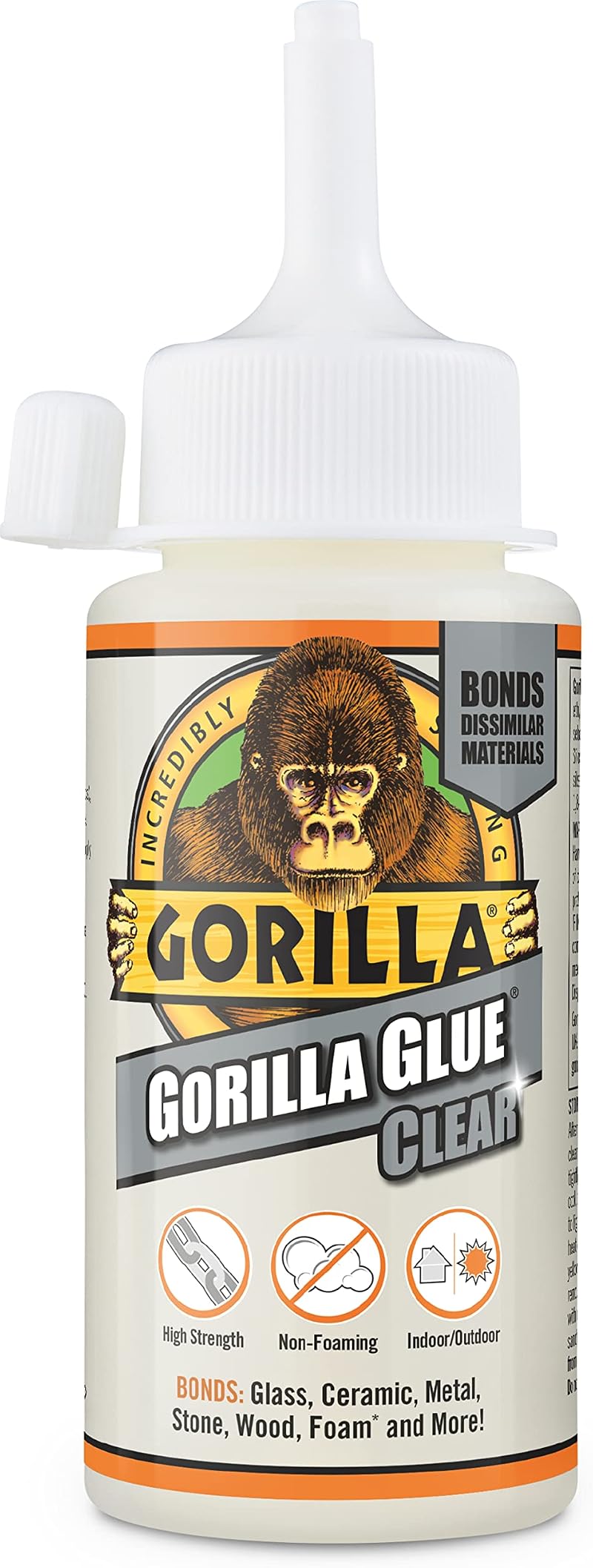 Gorilla Glue Clear 110ml – All Purpose, Crystal Clear, Non-Expanding