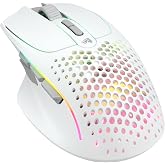 GLORIOUS Gaming Model I 2 Wireless Gaming Mouse - Hybrid 2.4Ghz &amp; Bluetooth, 75g Superlight, 9 Buttons (2 Swappable), RGB, PTFE Feet, MMO/MOBA/FPS, Long Battery Life, Side Thumb Rest - White