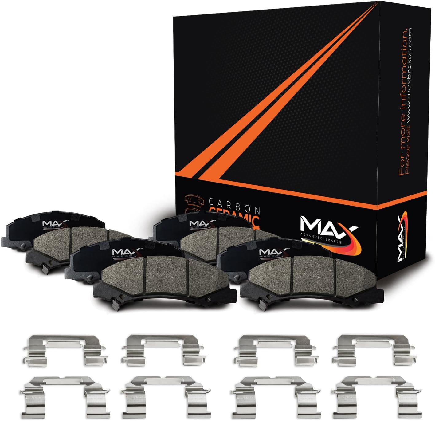 [Front + Rear] Max Brakes Carbon Ceramic Pads and Hardware