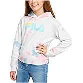 Fila Girls Hoodies - Cozy Soft Cotton Blend Tie Dye Pullover Graphic Hoodies for Girls - Casual Fashion Kids Sweatshirts