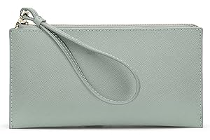 YALUXE Cross Leather Wristlet Handbags for Women Cellphone Purse 8 Card Holder Wallet Coin Pouch Trio Pockets