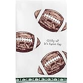 Mud Pie Football Tailgate Giddy Up Flour Sack Towel