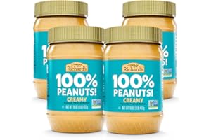 Crazy Richard's 100% All-Natural Creamy Vegan Peanut Butter with No Added Sugar and Non-GMO (16 Ounce, Pack of 4)