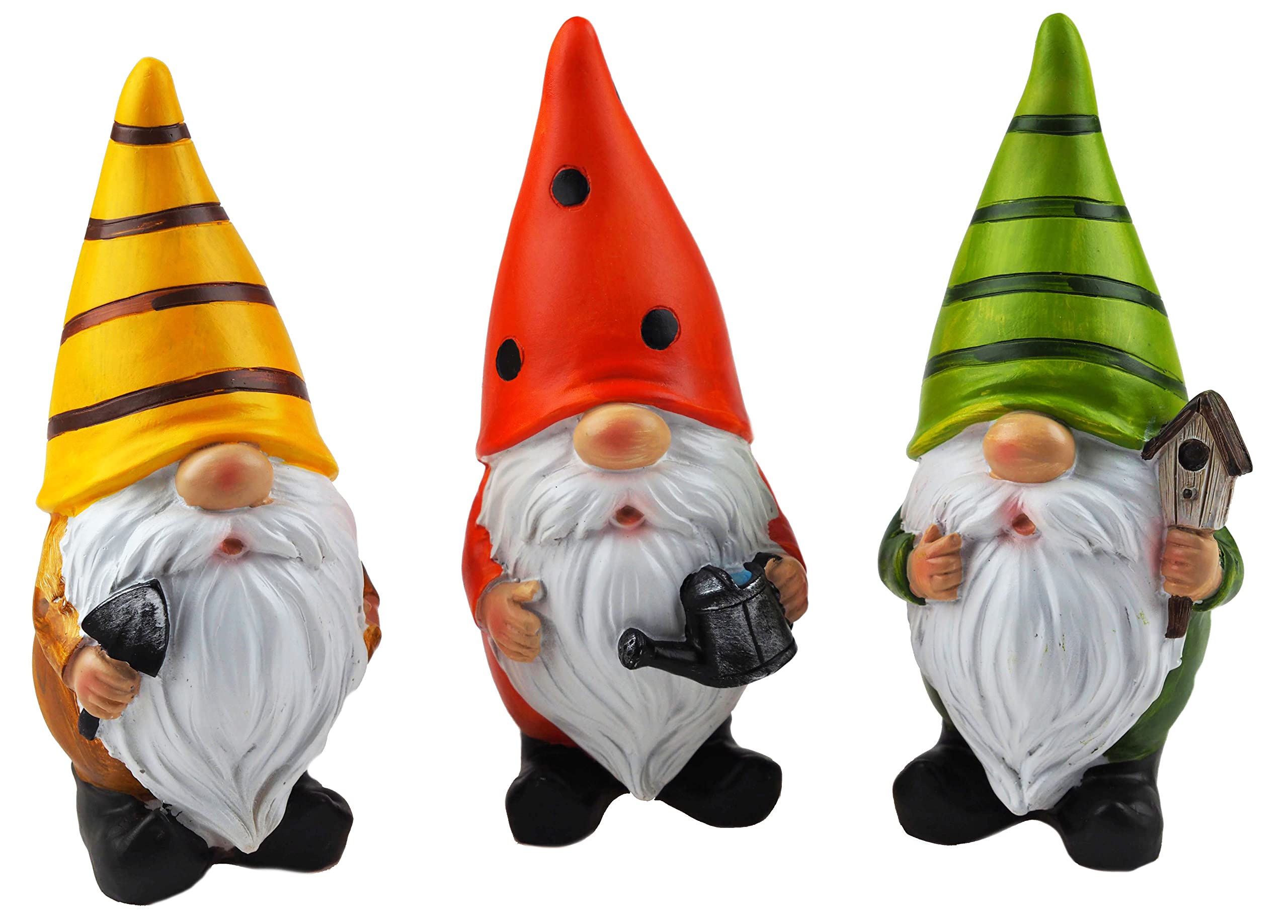 Blue Whale Gifts Gonk Gnome 17cm Garden Ornament Figurines - Ladybird, Bumble Bee (Set of 3)