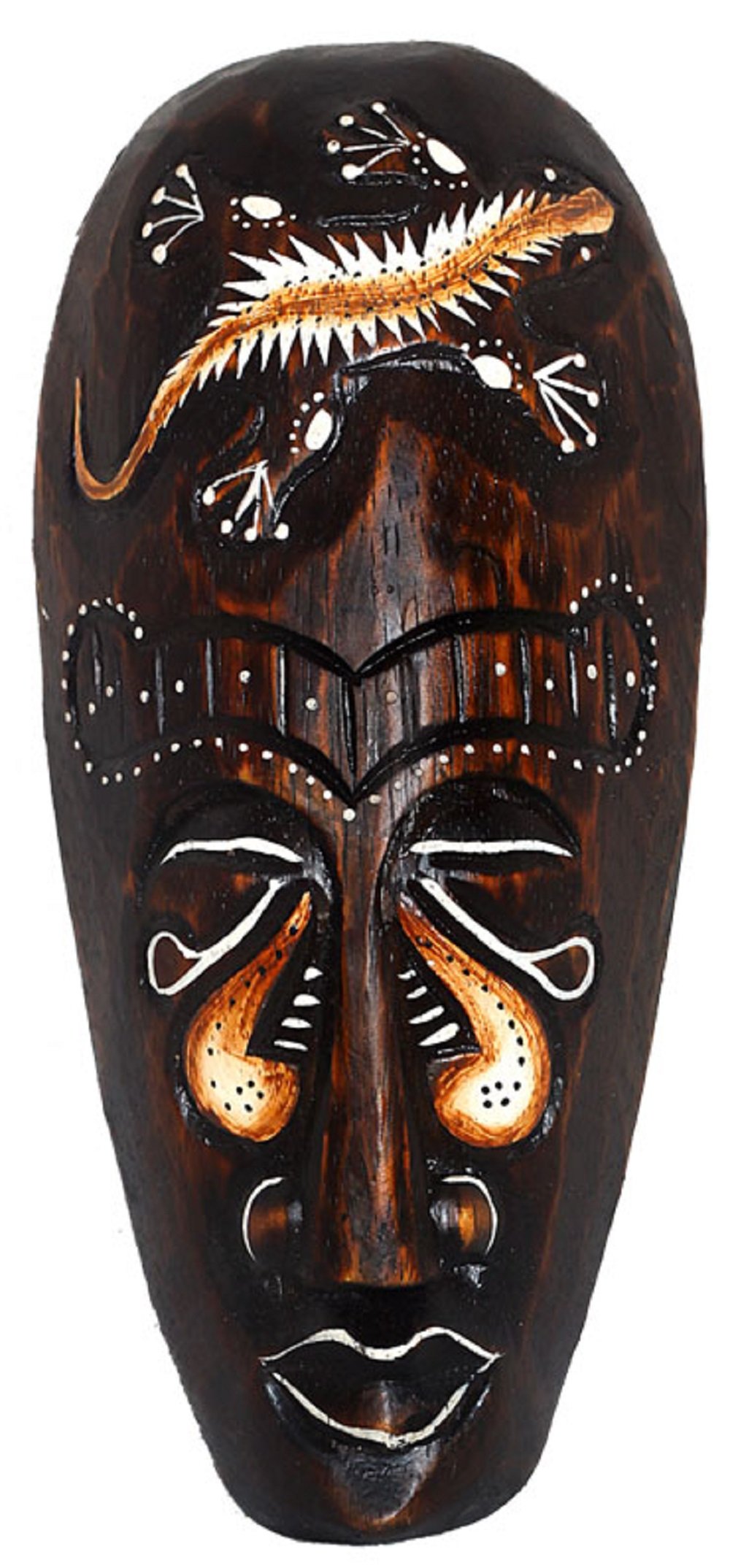 vendo Painted Mask 20 cm, Wooden Mask from Bali, Wall Mask