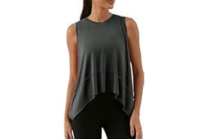 ODODOS Modal Soft Sleeveless Crop Top for Women Athletic Tee Gym Workout Cropped Yoga Tank