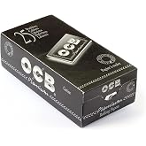 OCB Cigarette Paper Premium Short Number 4 25 Packets 100 Sheets Short, Black