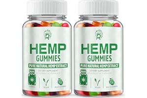 DRLOTON (2 Pack) Hemp Gummies for Pain Sleep Relax Anxiety - 100% Natural Infused with Organic Hemp Oil Bear Candy for Adults CY116