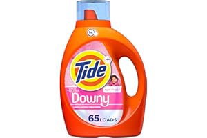 Tide Plus Boost of Ultra Downy Liquid Laundry Detergent, April Fresh Scent, 92 fl oz, 65 Loads, Laundry Detergent Liquid with Long-Lasting Freshness