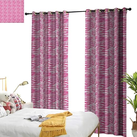 WinfreyDecor Exclusive Home Curtains Zebra Print Striped Zebra Animal