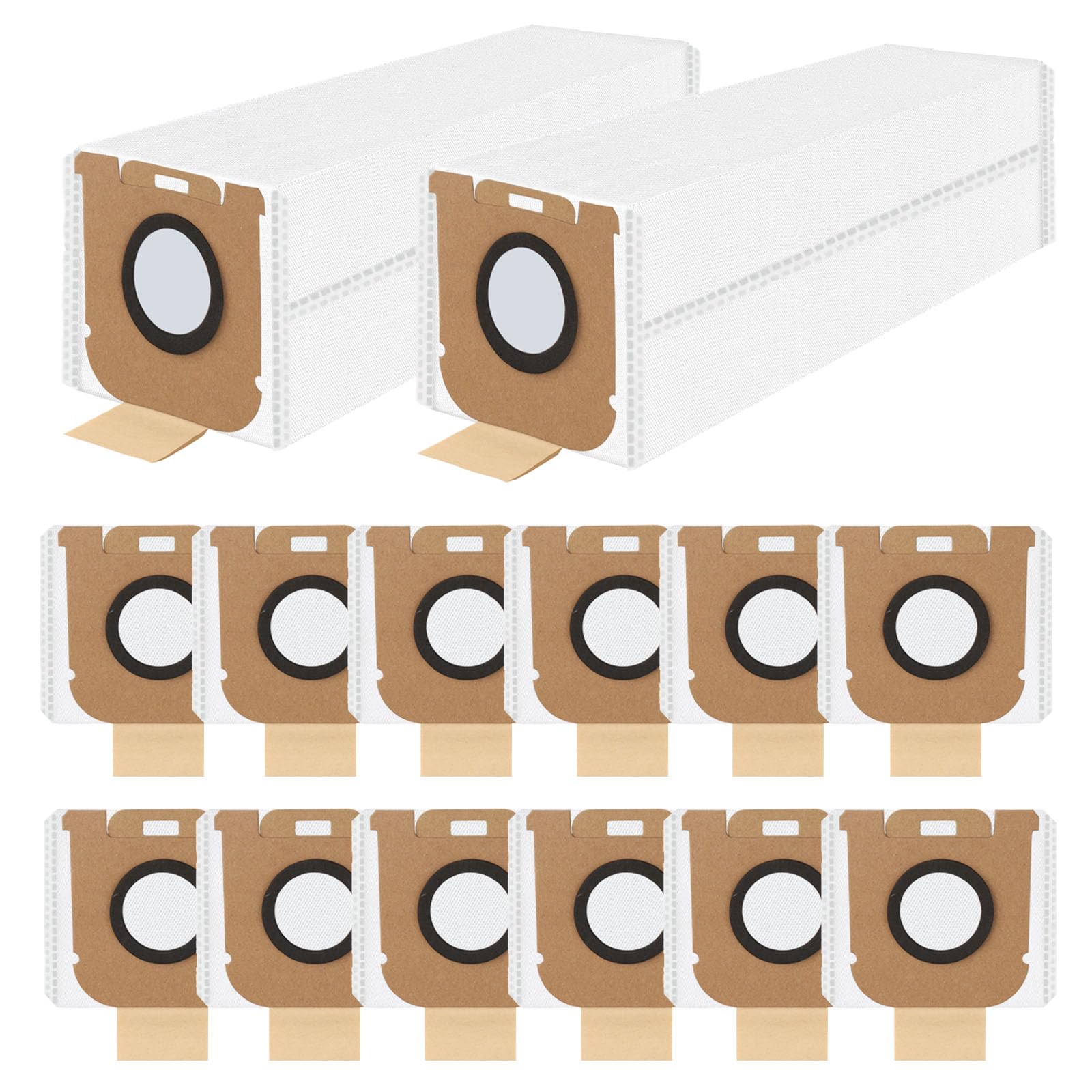 Photo 1 of 12-Pack Robot Vacuum Bags for Dreame Z10 Station – Replacement Dust Bags, Auto-Seal, 3-Layer Non-Woven, Compatible with Self-Emptying Base, Up to 60 Days Hands-Free Cleaning