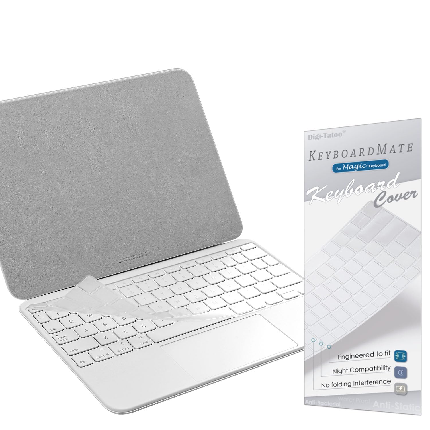 Photo 1 of [with Function Keys] Keyboard Cover Protector Compatible with 2025 Magic Keyboard (for iPad Air 11 M3 & Pro 11 M4) / Magic Keyboard Folio (for iPad A16 & iPad 10th Gen) - Ultra Thin Skin, Transparent
