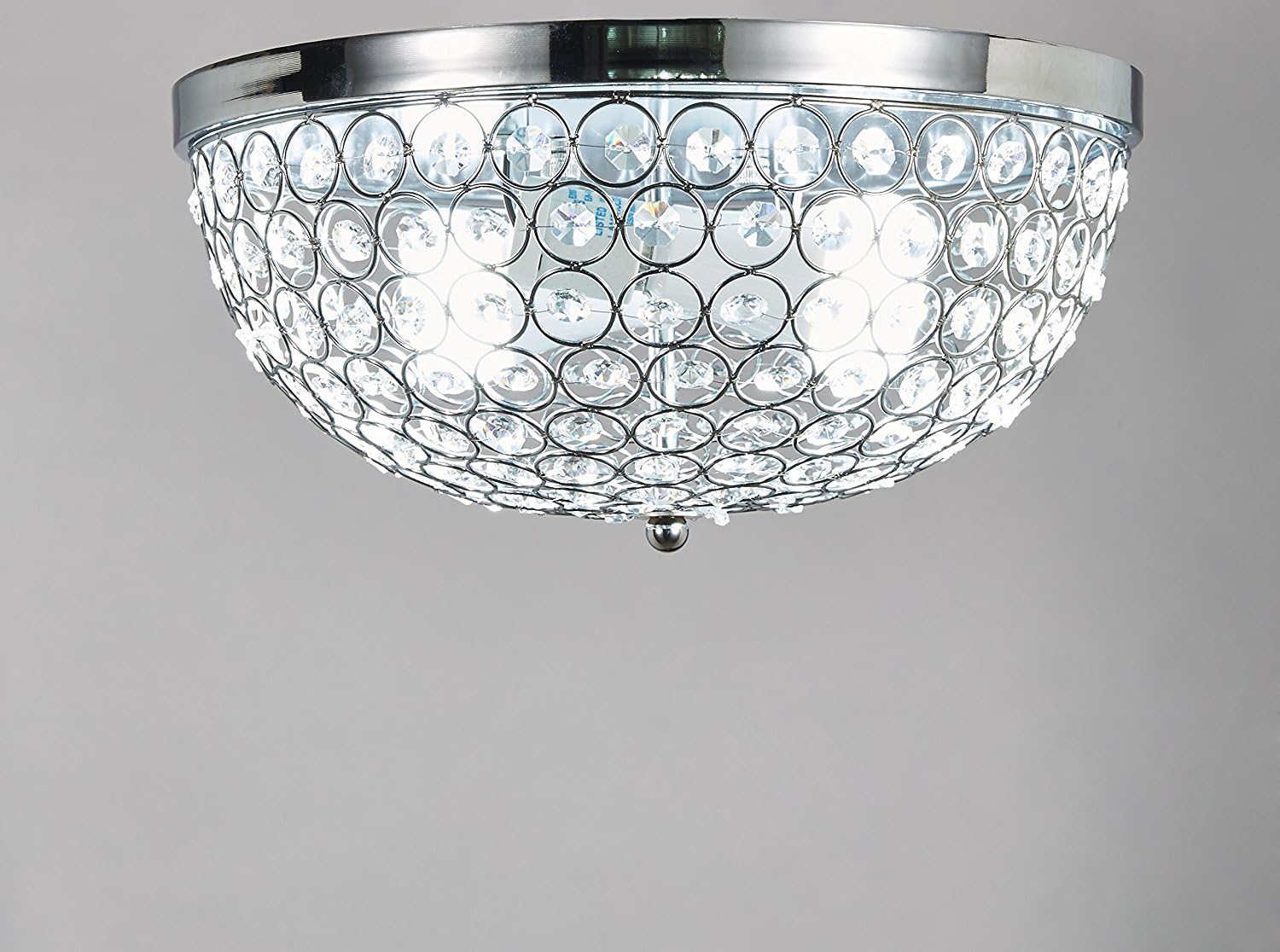 Broadway Silver Flush Mount Crystal Chandeliers Modern Lamps Ceiling Fixture BL-ACG/F-L2 W13 X H7 Inch
