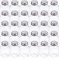 Tebery 30 Pack Glass Salt and Pepper Shaker Set with Stainless Steel Mushroom Top, 2.7oz Spice bottle for Kitchen, Restaurant