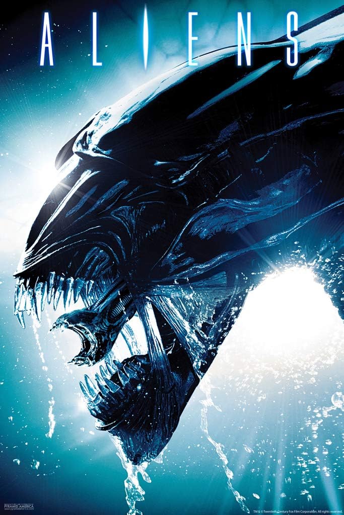 Pyramid America Aliens Movie Xenomorph Head Scary Horror Science Fiction Classic Retro Cool Wall Decor Art Print Poster 12x18