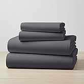Mellanni Flannel Bed Sheet Set - 4 Piece Luxury 100% Heavyweight 180GSM Cotton - Cozy, Soft & Breathable - Deep Pockets with All-Around Elastic - Warm & Comfortable (Queen, Gray)