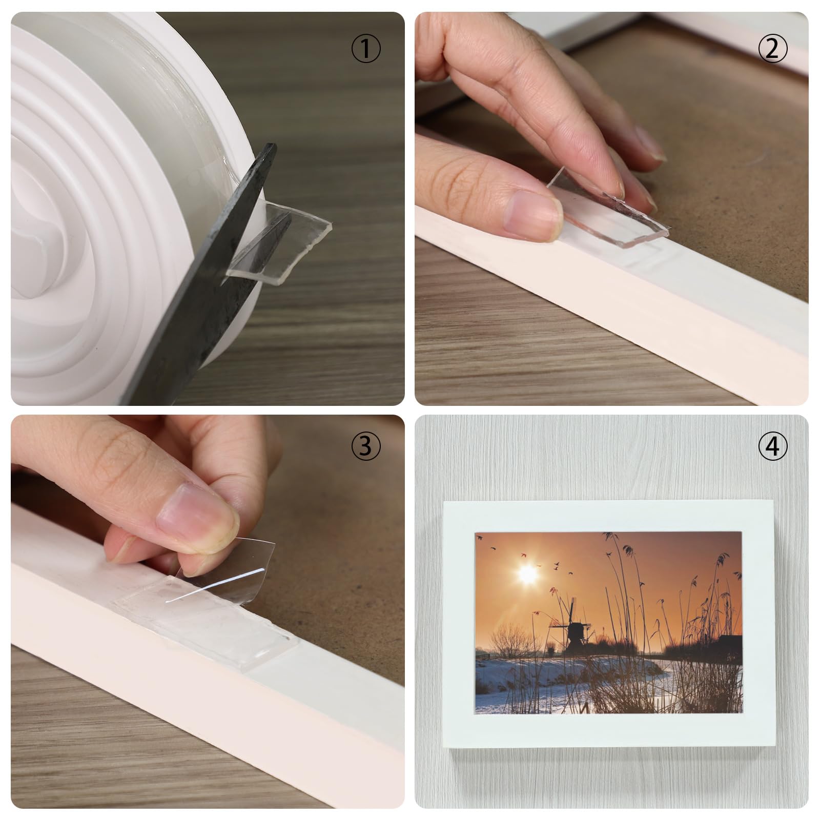 fdalas Double Sided Tape Heavy Duty Nano Tape,Extra Large 1.5In x 16.4 FT Clear Mounting Tape,Strong Grip Picture Hanging Strips,Removable Traceless Two Sided Adhesive Tape,Sticky Poster Carpet Tape