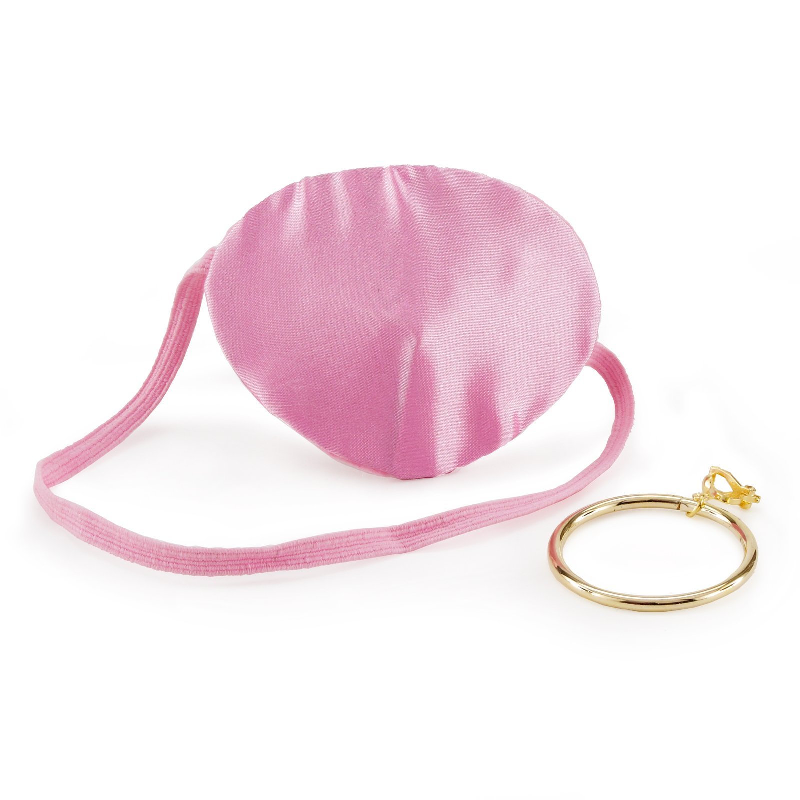 Photo 1 of Pink Pirate Eye Patch w/Plastic Gold Earring Party Accessory (1 count) (1/Pkg)