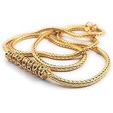 SUKRA GOLDOne Gram Micro Gold Plated Ruby Traditional Designer Mugappu Dollar Chain for Women and Girl (24 inch) (LGT/MC-114)