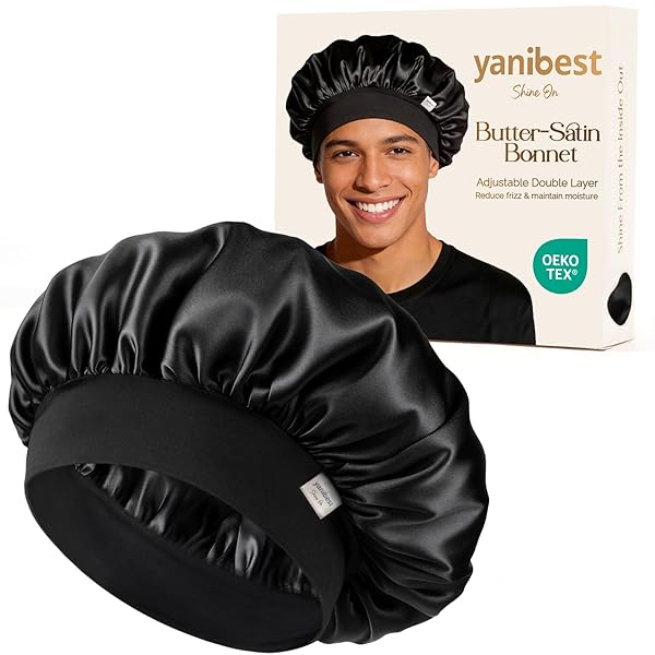 YANIBEST SMALL SATIN BONNET FOR MEN, HAIR BONNET...