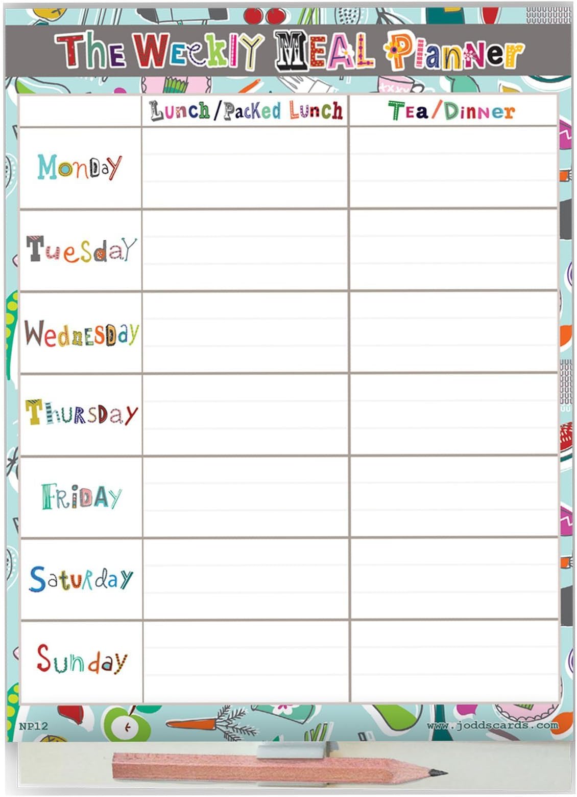 Jodds Weekly Meal Planner - A5 Magnetic Pad